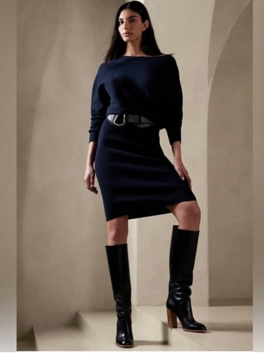 Banana Republic Coletta Off the Shoulder Sweater Dress -Size Small